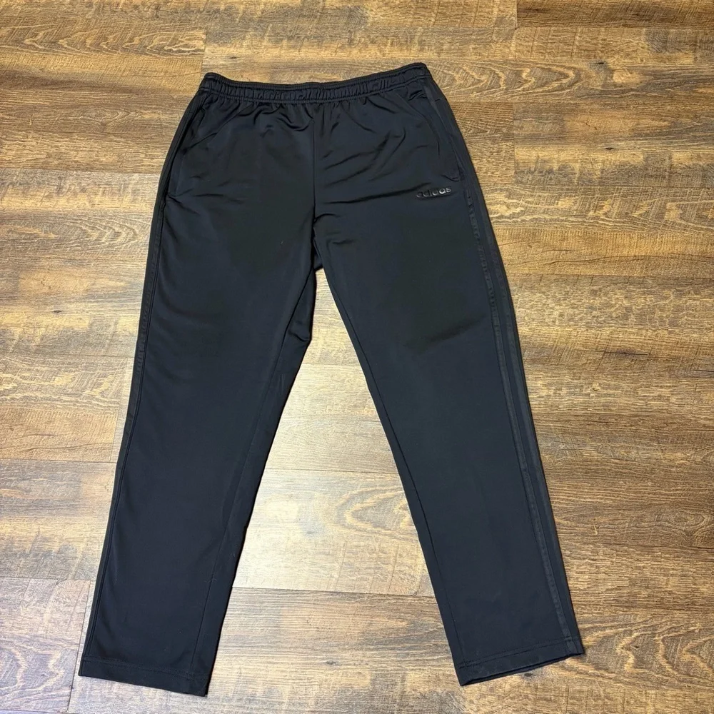 Adidas Essentials 3-Stripes Tapered Track Pants Black/Black Stripe Mens XL Gym
